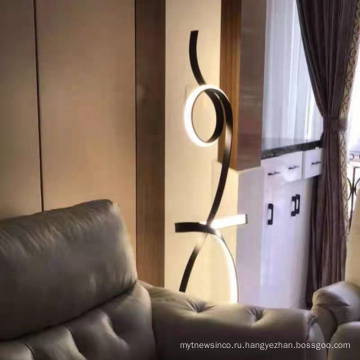Современный уникальный дизайн теплый белый светильник из алюминия с регулируемой яркостью светодиодный торшер для гостиной и спальни
